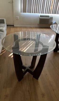 Small glass side table