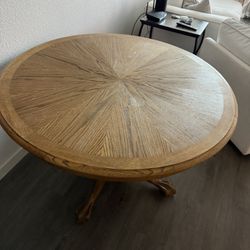48” Oak Dining Table 