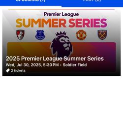 TICKETS Premier league Summer Series Manchester United Vs Bournemouth