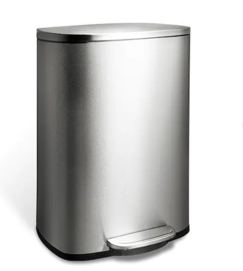 SW 13 gal. Stainless Steel Step-On Trash Can Rectangle