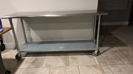stainless steel commercial work table .