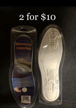 Memory Foam Insoles 🦶 Molds to your foot🦶for Comfort Walking🚶 Cut to fit any shoes Men or Women 2 pairs for $10 or Or $6 a pair