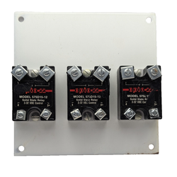 Opto 22 575D15-12 x3 SSR 15A 575VAC Relays on Metal Plate