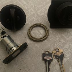 Burnished Bronze Deadbolt Lock For Front Door