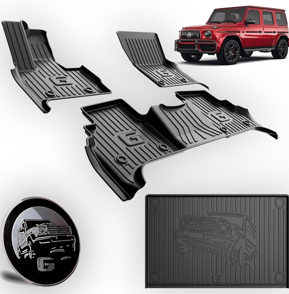 Floor Mats & Trunk Mat For Mercedes-Benz G Class/G550/G580/AMG G63 2019- 2025