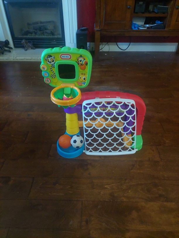 little tikes basketball - soccer - bowling kids play set make an offer
