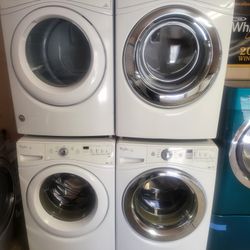 Washer And Dryer Electric Whirlpool Duet Set 500 Whit Warranty  Have More Set's 