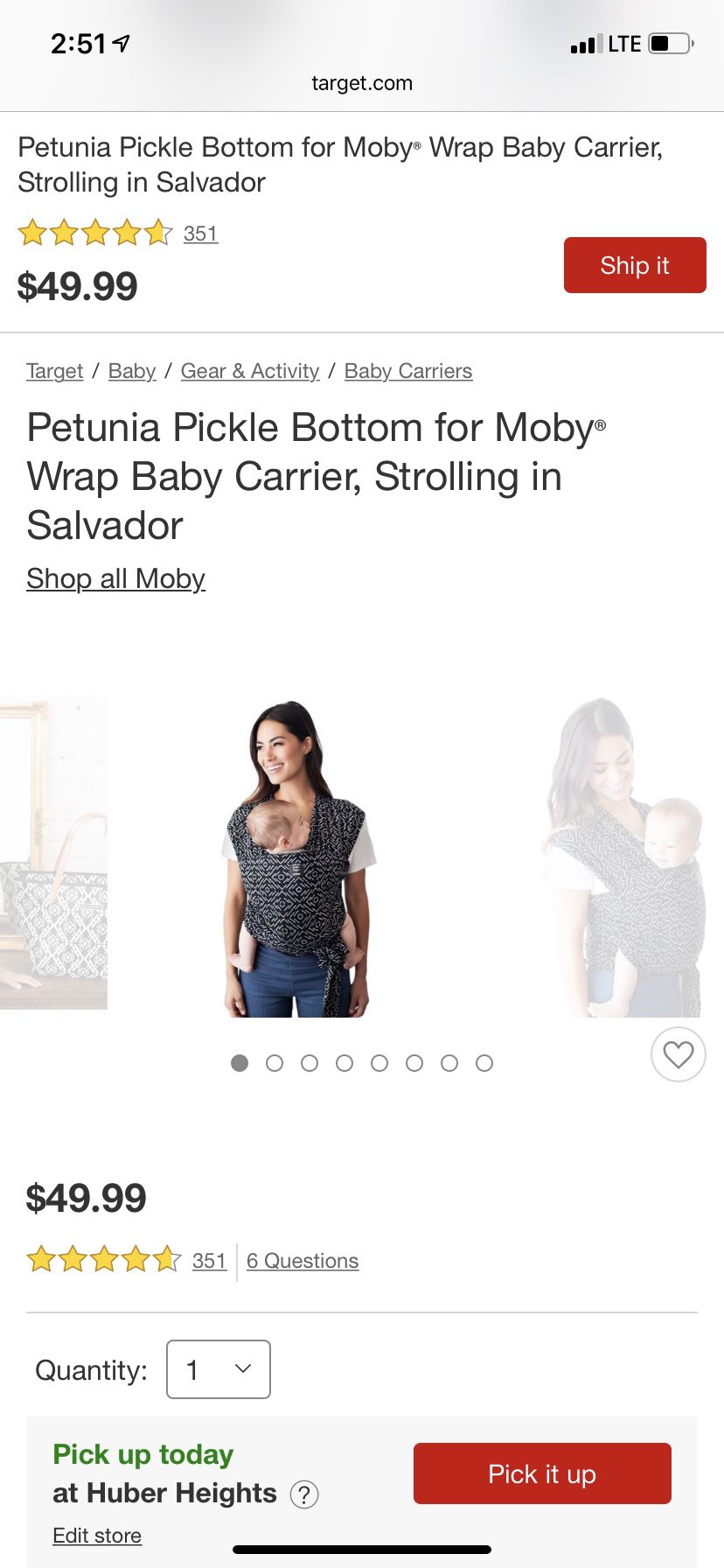 PPB wrap baby carrier