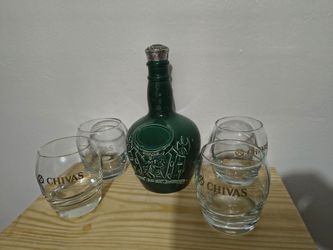 SPODE PORCELAIN EMPTY DECANTER SET 5 PIECES