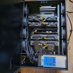 Turnkey 5x AMD Radeon RX Vega 56 GPU Mining Rig – SUOHUI Server Case / Plug & Play