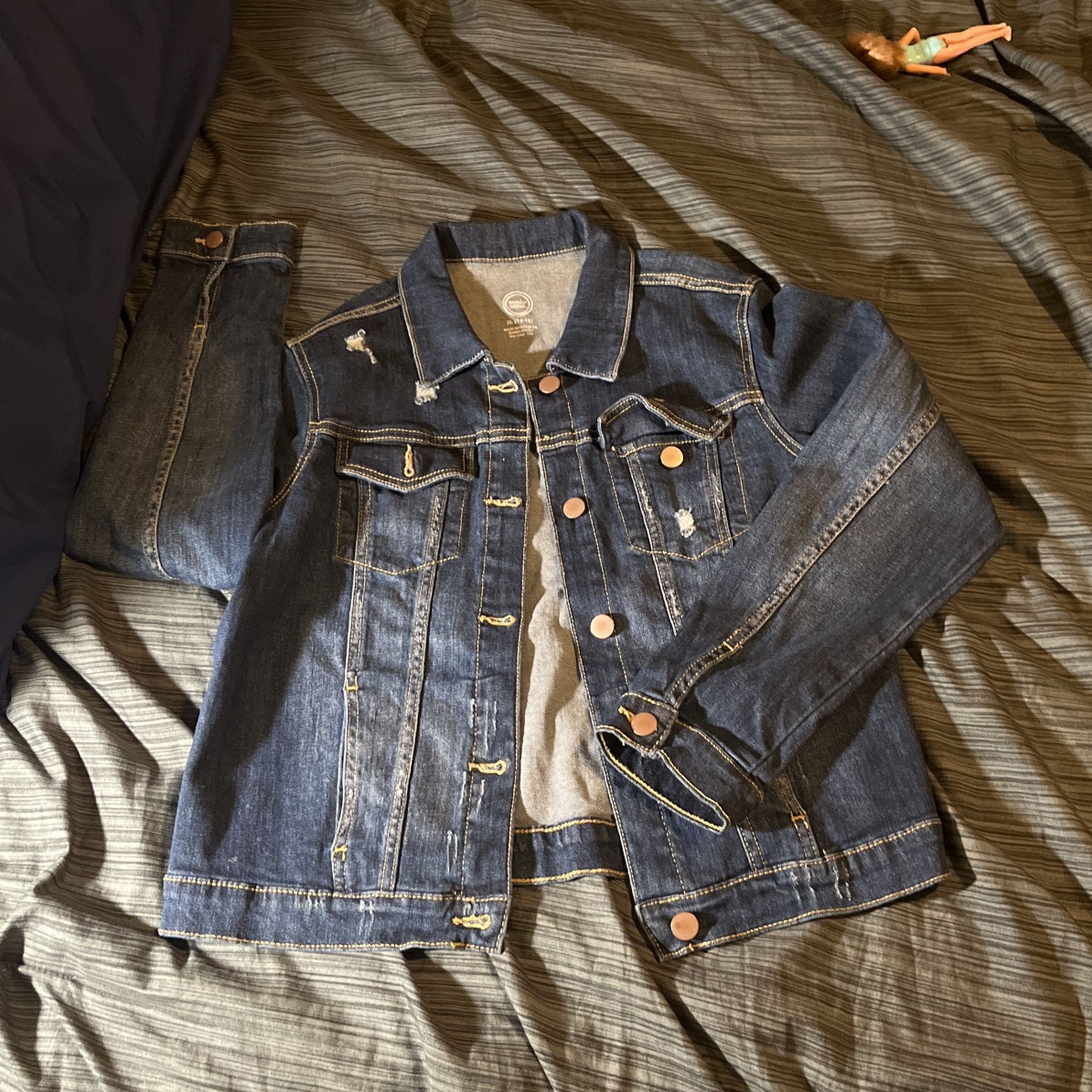 Girls jean jacket extra large 14 through 16