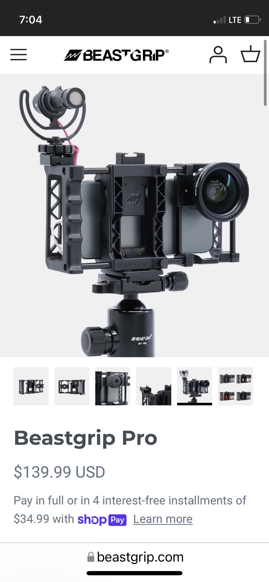 Beast Grip Phone Photography