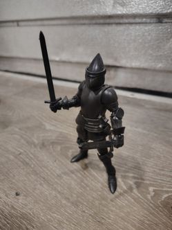 Articulated 5 inch black Knight model figure.