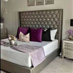Modern Bed frame and bedroom sets at the Lowest Prices- zero interest financing- shop now pay later. 