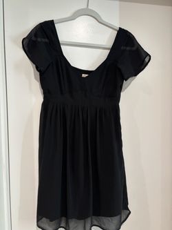 Hollister Black Chiffon Mini Dress sz S
