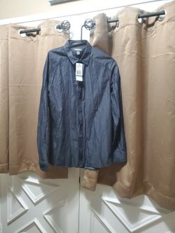 Kenneth Cole Mens Large Super Slim Dress Shirt