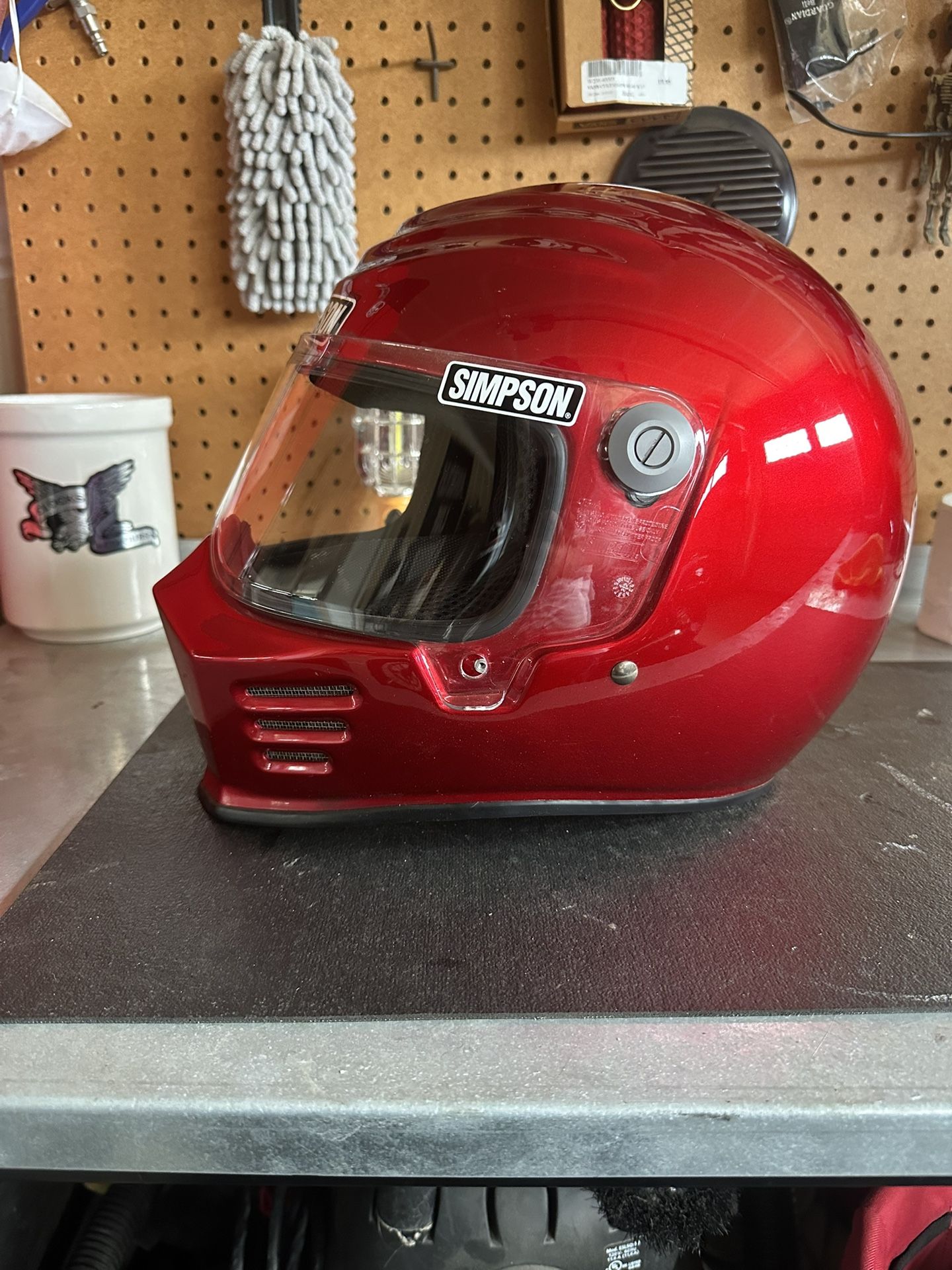 Simpson Outlaw Bandit Helmet Size Small Red