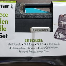 Cuisinart 13-Piece Wooden Handle Grill Set.