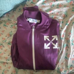 Off White Zip Up Jacket 