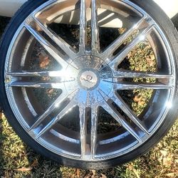 Price Firm 22 Inch Chrome Rims  Universal 5 Lug Needs 1 Tire
