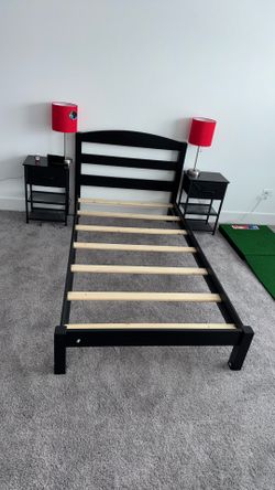 Twin Bed Frame And Nightstands 