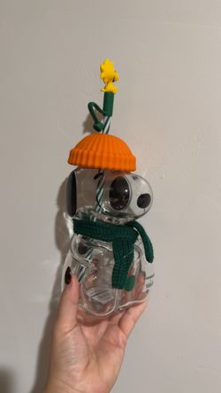 Starbucks snoopy glass cup🧡☕️🍂