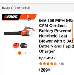 echo 56v blower