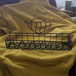 "Tea" Metal Shelf, 12.5"x3", Height 2.5"-5.5"