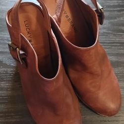 Lucky Brand Leathet Machiko Brown Mule 8.5