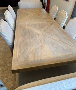 HUGE DINING TABLE AND 8 CHAIRS