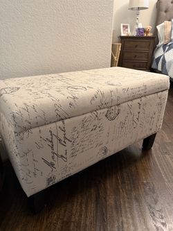 Upholstered Storage Ottoman Bench