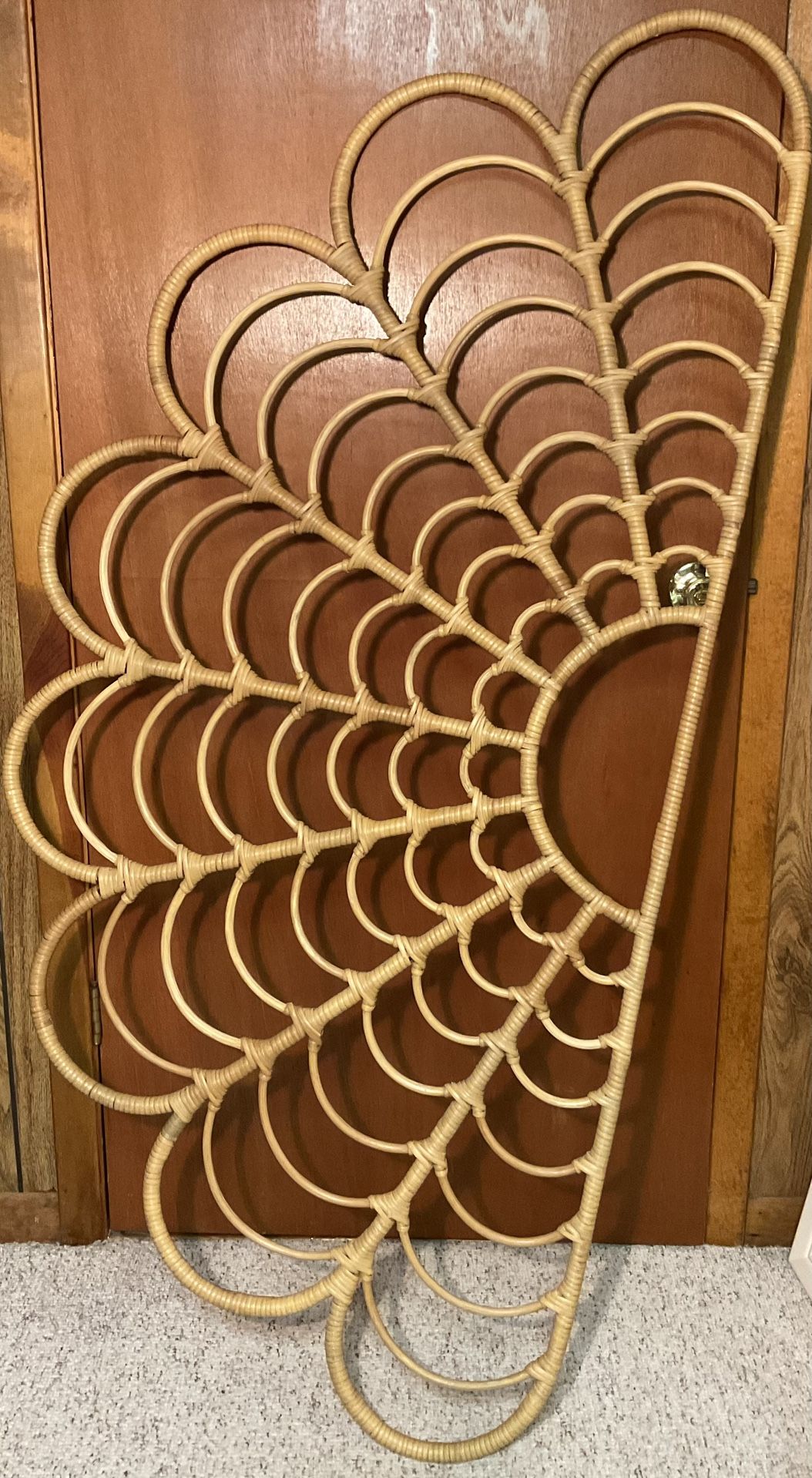 Rattan Floating Twin Size Headboard