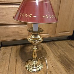 Vintage Red Metal Table Lamps