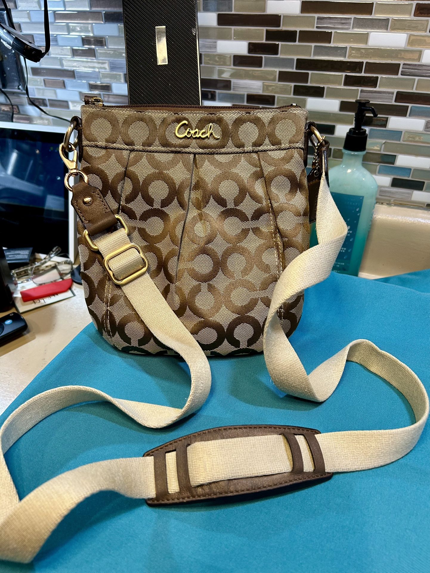 Coach Parker Signature Canvas Swingpack Crossbody Bag