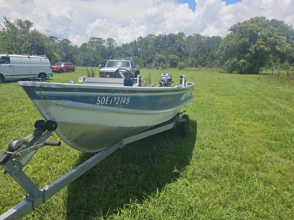 2000 Misty river Aluminum boat