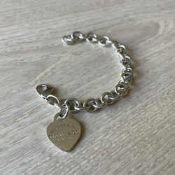 Tiffany & Co. 925 silver heart tag bracelet 