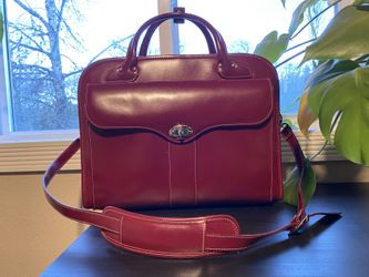 McKlein 15” Leather Detachable-Wheeled Briefcase