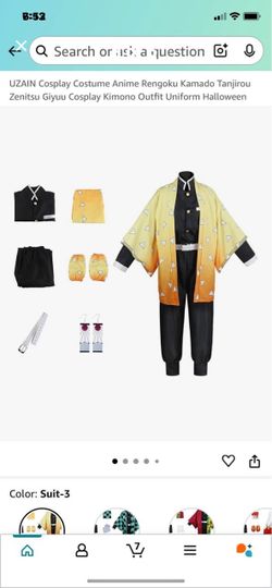 Demon Slayer Zenitsu Cosplay Costume Set