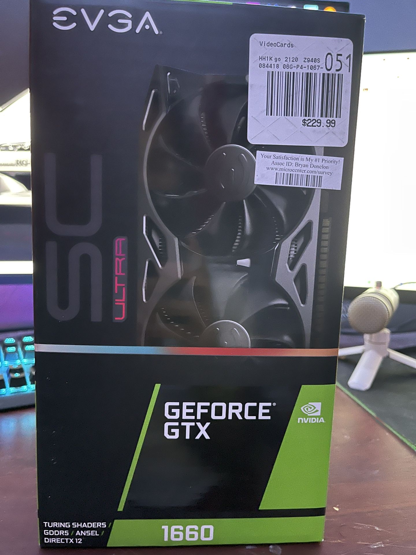 EVGA Geforce Gtx 1660 SC Ultra