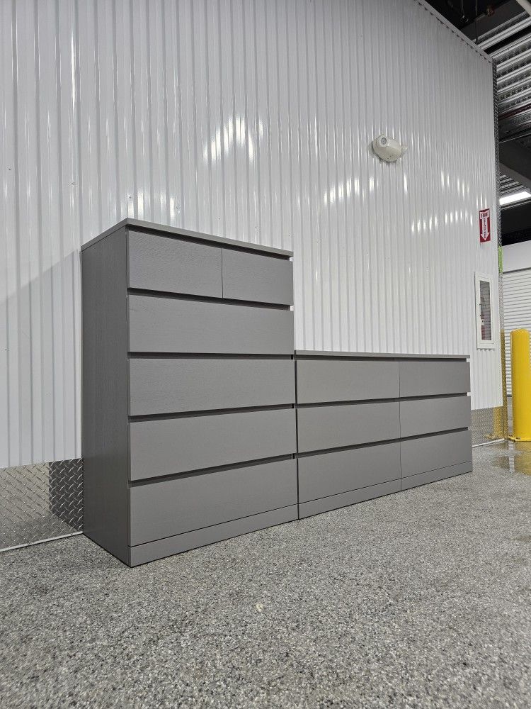 Dresser & Chest Of Drawers Set 