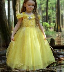 Yellow Tulle Princess Tulle Ball Gown