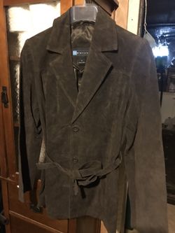 Suede leather jacket new w/ tags