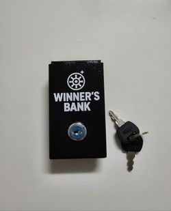 Gambling mini money bank with key