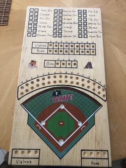 Baseball Game! board game handmade. Includes 13 marbles and two dice. Makes a great gift for Father’s Day!!!