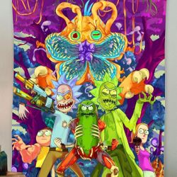 Rick N Morty Tapestry 60Lx40W
