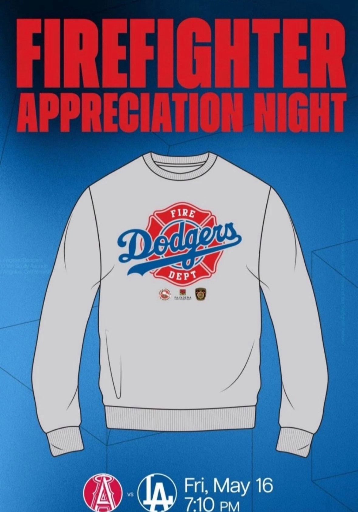 ⚾️🧢 Dodgers Firefighter Appreciation Night Sweater SGA 5/16/25 ( SIZE M)