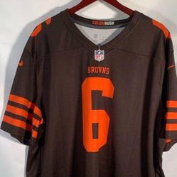 Nike Color Rush Browns #6 Mayfield 2XL Jersey 