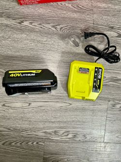Ryobi 40V Lithium 4Ah Battery and Charger