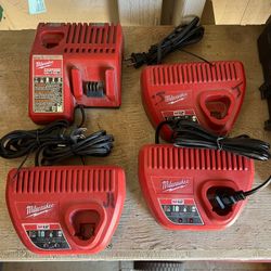 Milwaukee And DEWALT Chargers 
