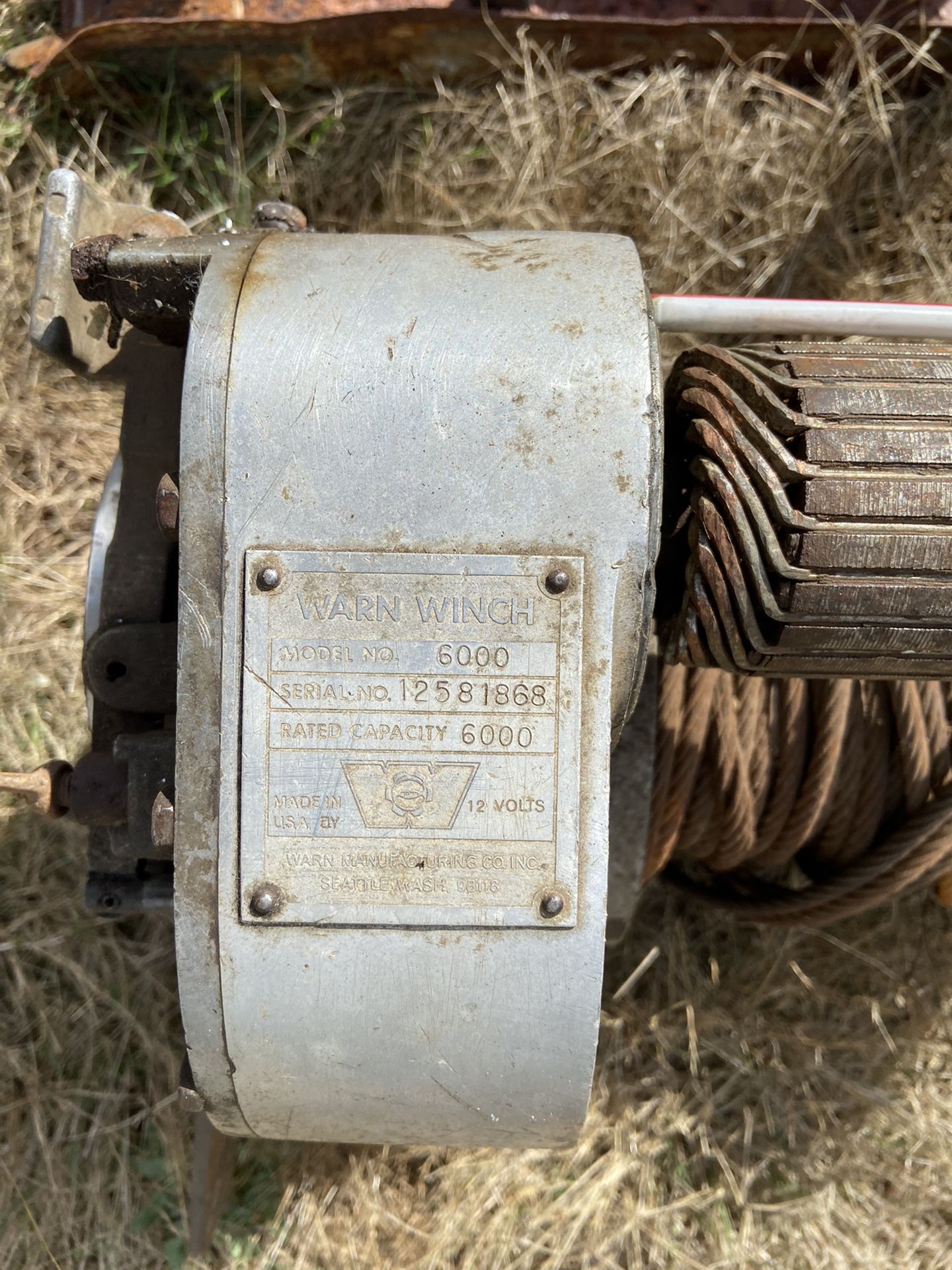 Warn 6000 winch - Belleview 8000lbs pull